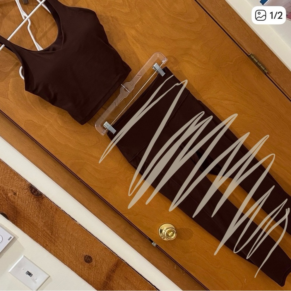 Brown lululemon align tank